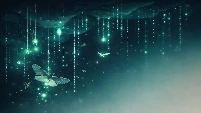 How glowworms choreograph light to catch flying insects