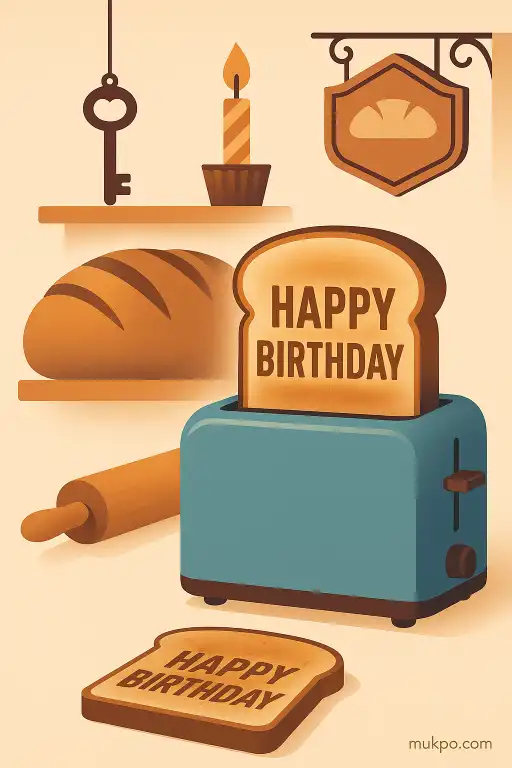 A bakery that bakes secret birthday messages into loaves that appear only when toasted