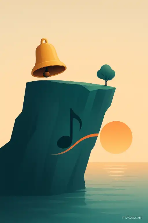 A cliff that resonates a clear low note only at sunrise