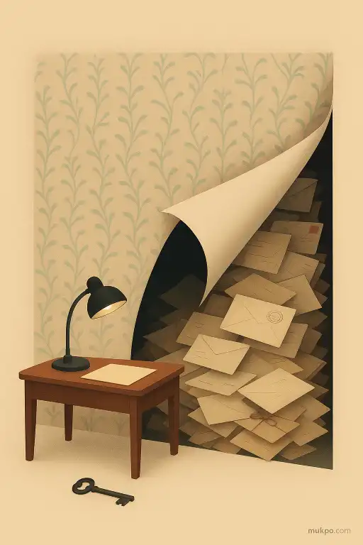 A hidden room behind wallpaper stuffed with decades of lost letters