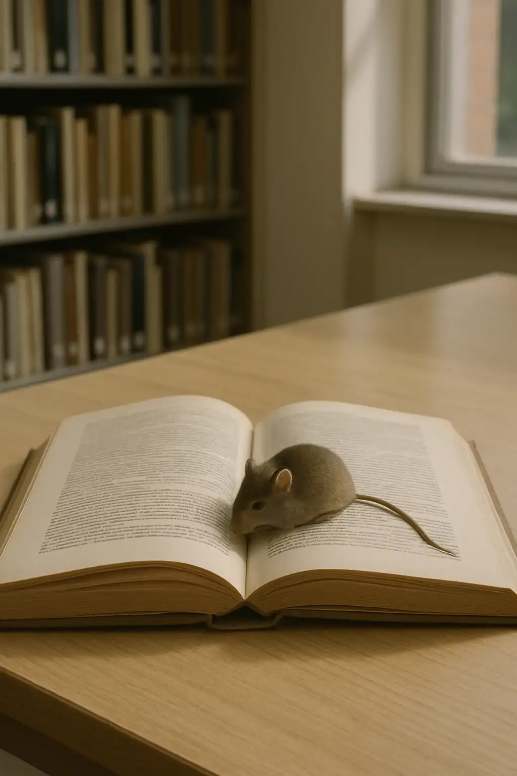 A library book returned with a mouse still inside