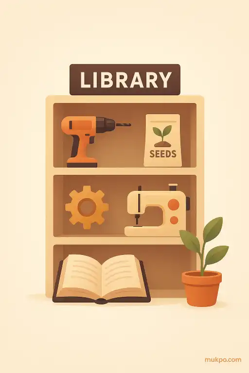 A library that lends power tools, seeds, and sewing machines