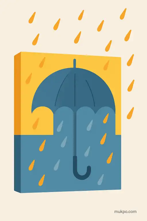 A mural that reveals hidden directions whenever it rains