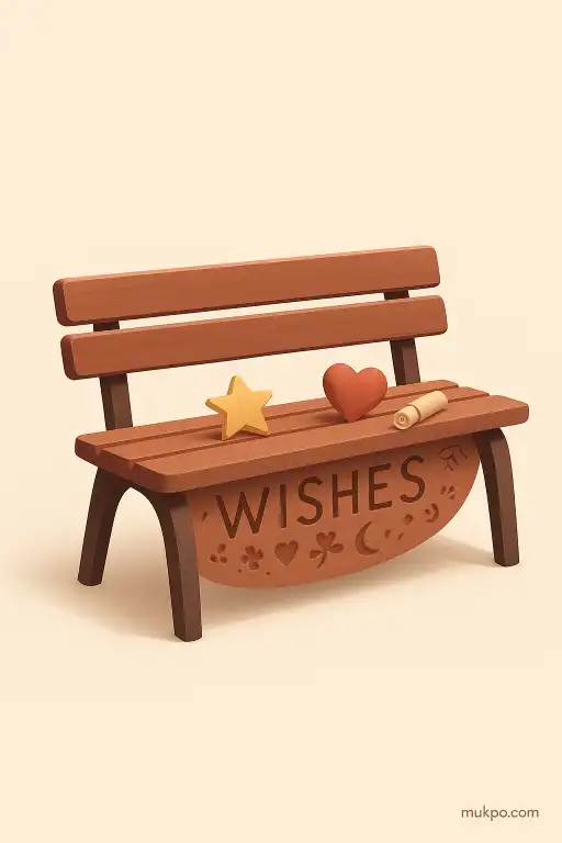 A public bench that collected wishes carved into its underside