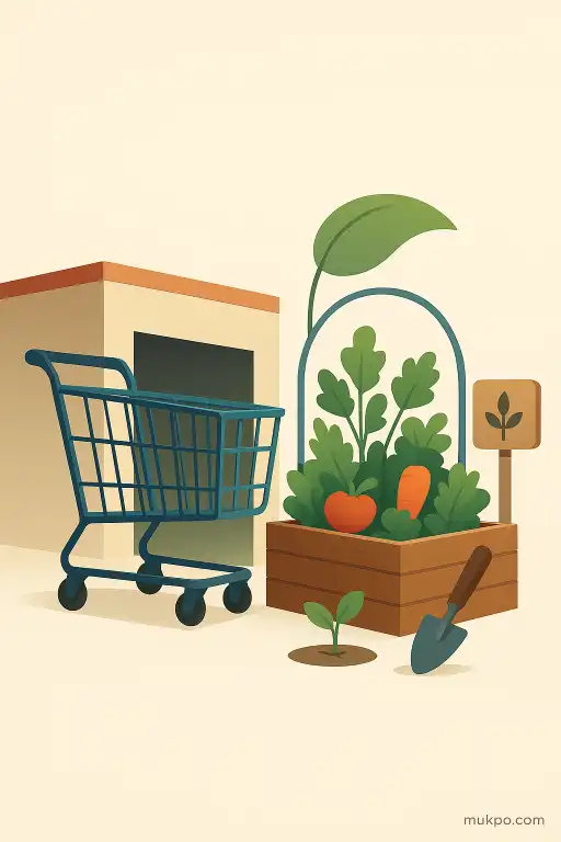 A supermarket that redirected abandoned carts into a hidden community garden