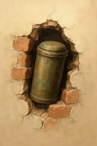 A time capsule hidden in a wall that revealed a vanished life
