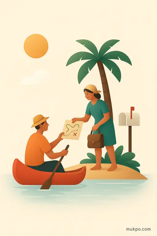 A tiny island where locals deliver mail by canoe and exchange homemade maps