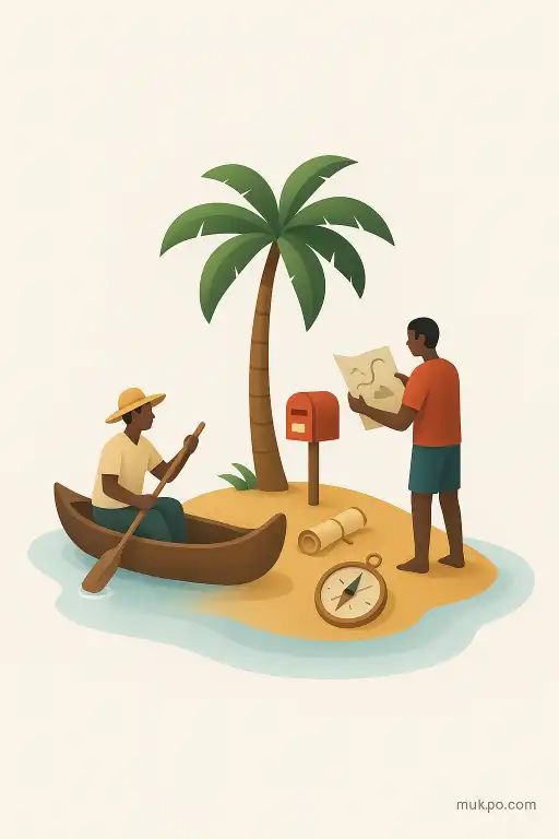 A tiny island where locals deliver mail by canoe and exchange homemade maps