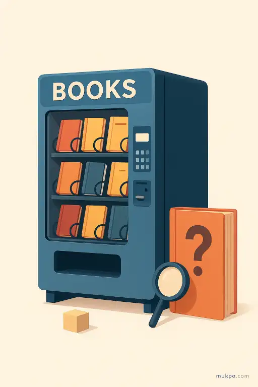 A vending machine that gives mystery books instead of snacks