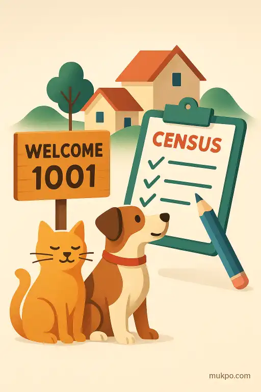 A village that counts pets as official residents to boost its population