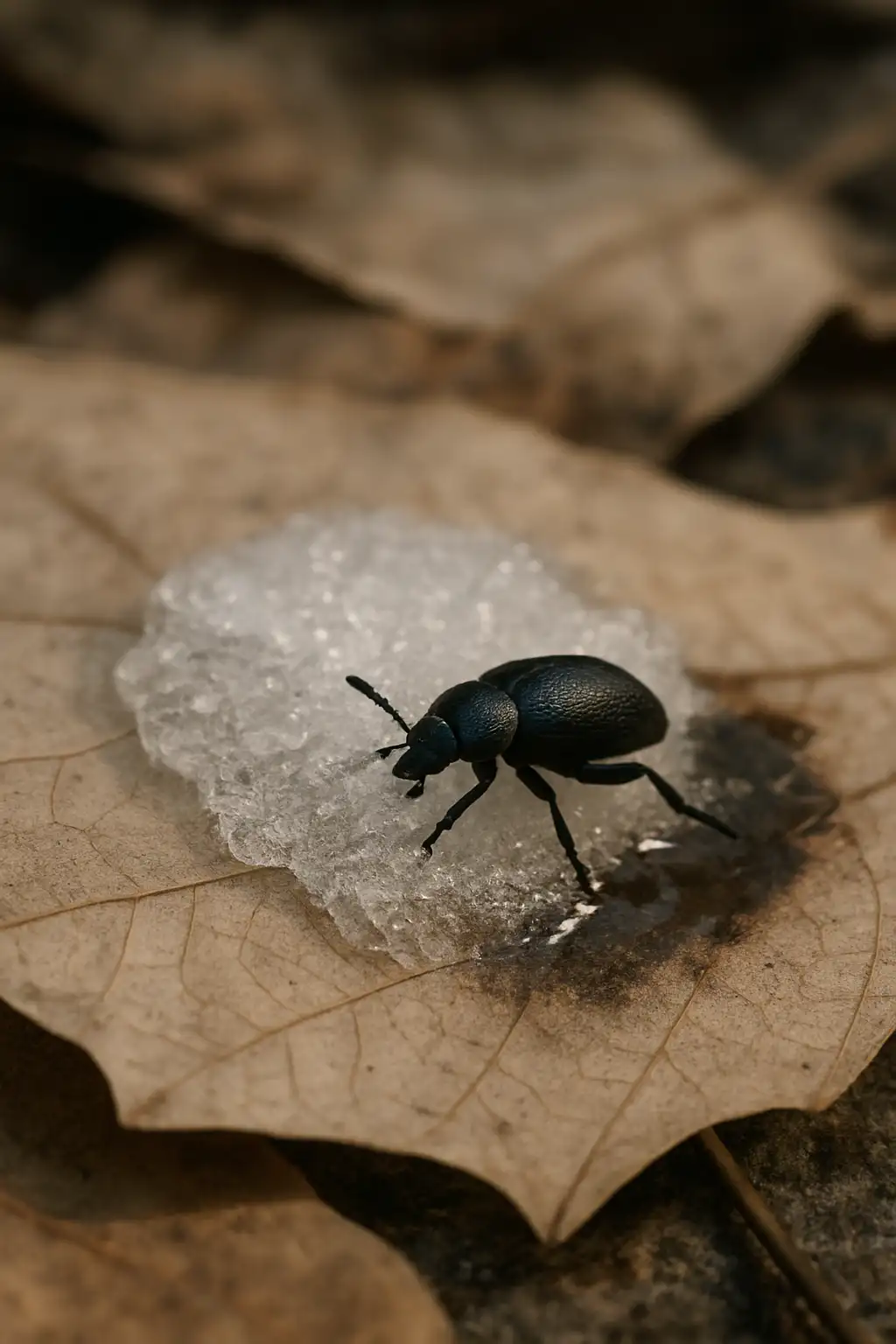 How a beetle survives being frozen by turning its blood into antifreeze