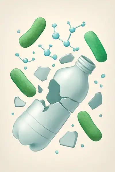 How bacteria break down PET plastic molecules