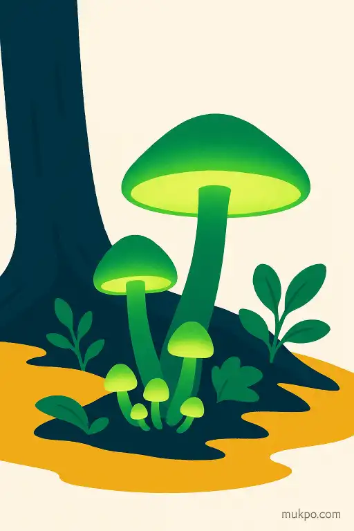 How bioluminescent fungi light up forest floors