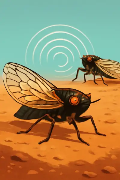 How cicadas synchronize by listening to the ground