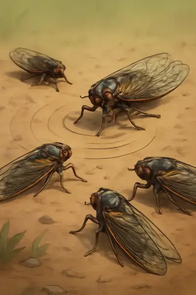 How cicadas synchronize by listening to the ground