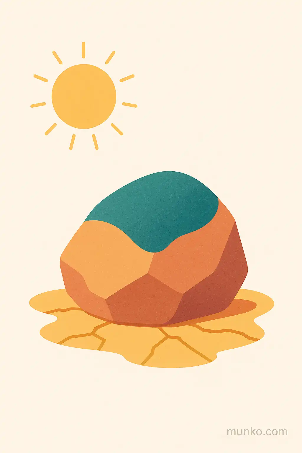 How desert varnish forms on sun-baked rocks