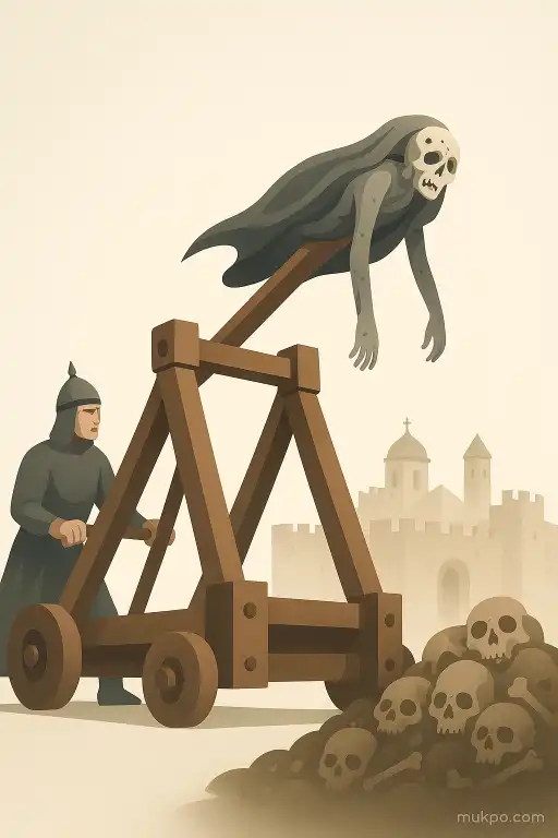 How Mongol catapults allegedly hurled plague corpses into besieged cities