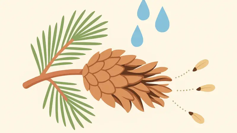 How pine cones use humidity to trigger seed release