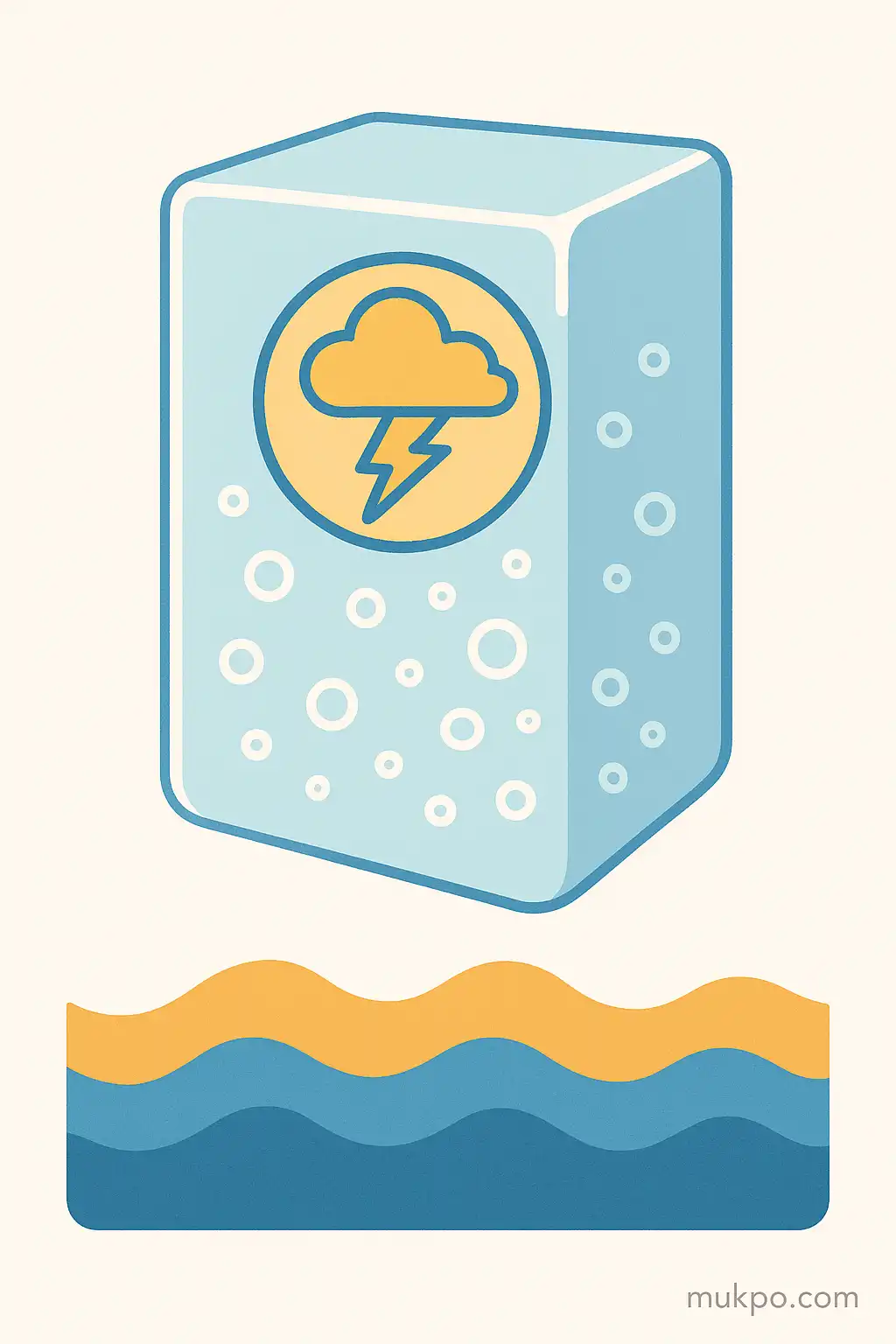 How seawater ice traps air bubbles that record ancient storms