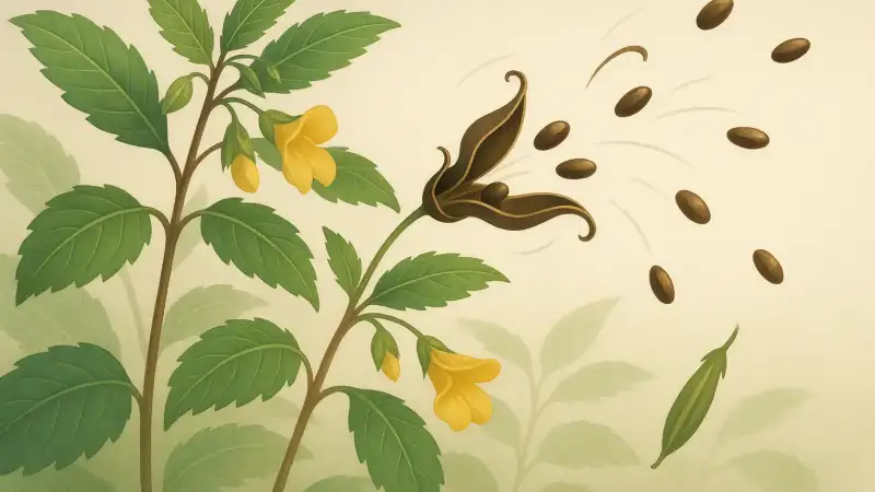 How touch-me-not plants fling seeds with a springy snap