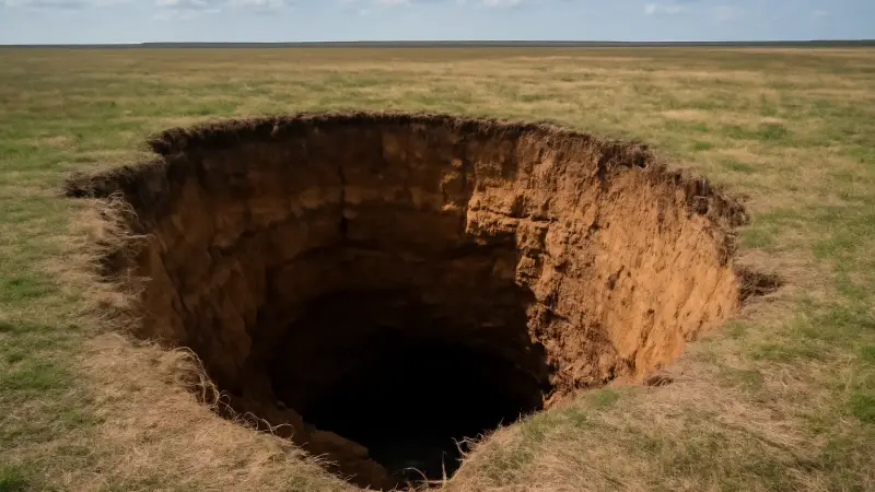 How underground rivers trigger sudden sinkholes in flat landscapes