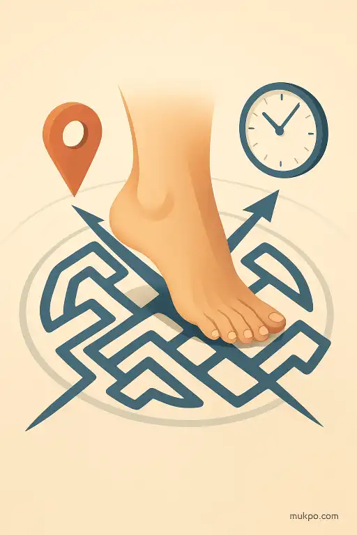 How your feet decide the fastest route without conscious thought