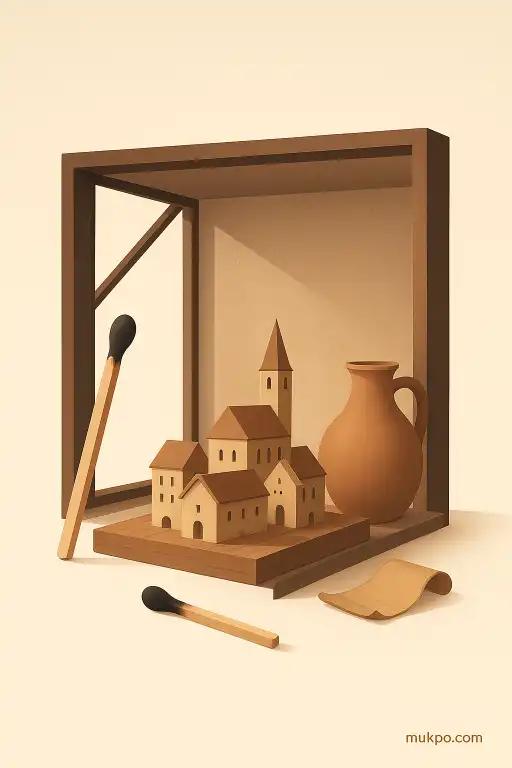 Matchstick miniatures an abandoned loft hiding a tiny carved town