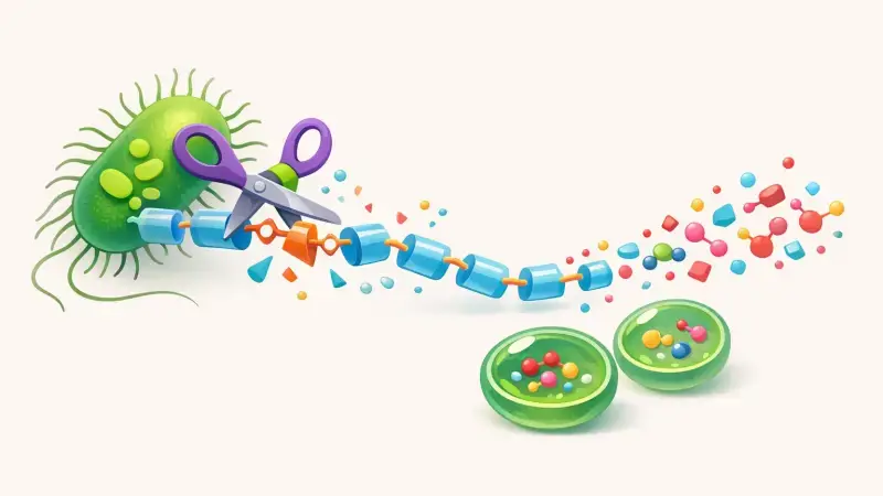 How bacteria break down PET plastic molecules