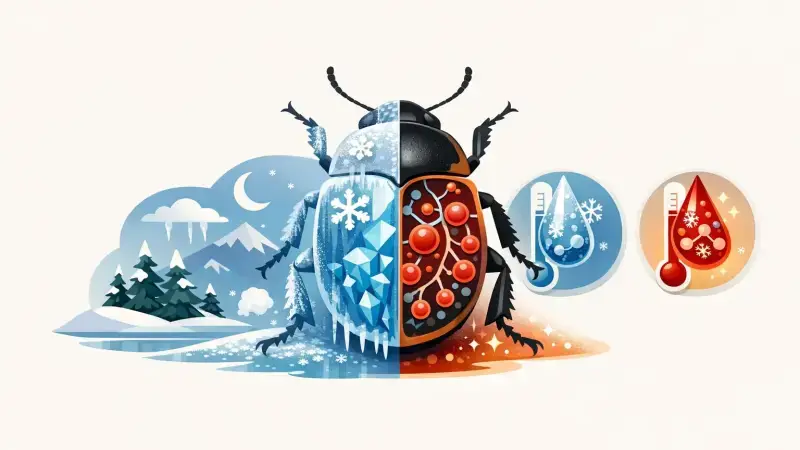 How a beetle survives being frozen by turning its blood into antifreeze