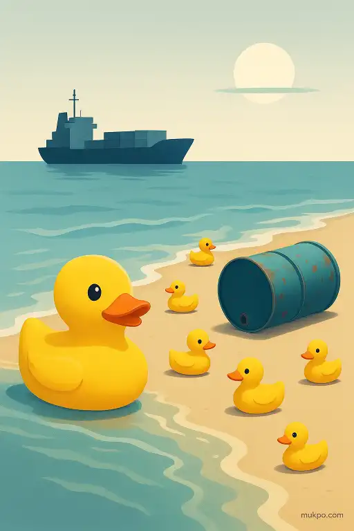 Rubber ducks from a cargo spill that still wash up decades later around the world