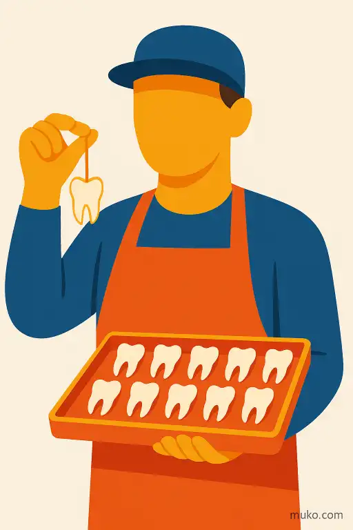 Shopkeepers who sell human teeth as good luck charms