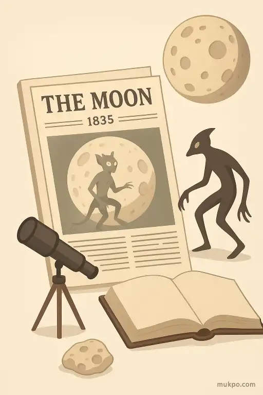 The 1835 newspaper hoax that convinced readers the moon teemed with strange creatures