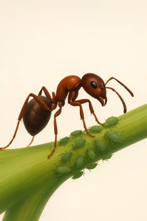 The ant species that farms aphid livestock across fields