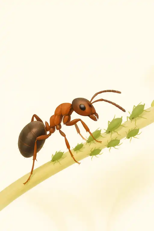 The ant species that farms aphid livestock across fields