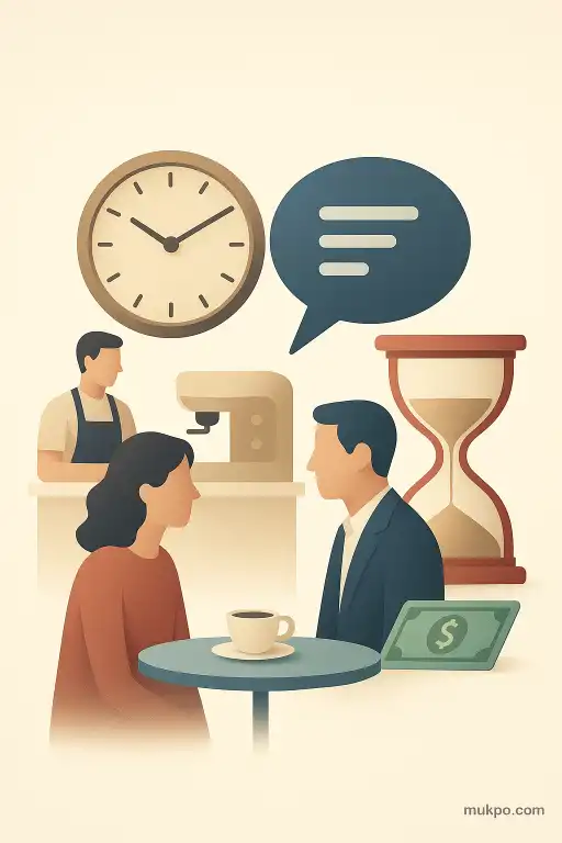 The cafe that charged customers by the length of their conversations