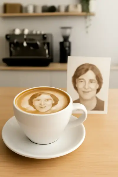The cafe that prints your face in foam