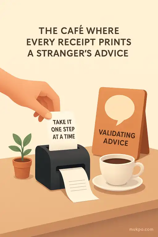 The cafe where every receipt prints a stranger’s advice