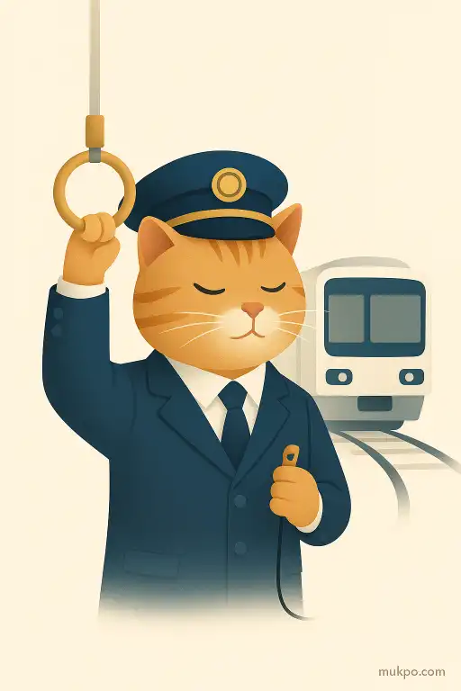 The commuter train that adopted a stray cat as its official conductor