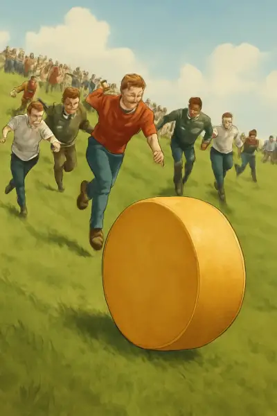 The festival where people chase a rolling wheel of cheese