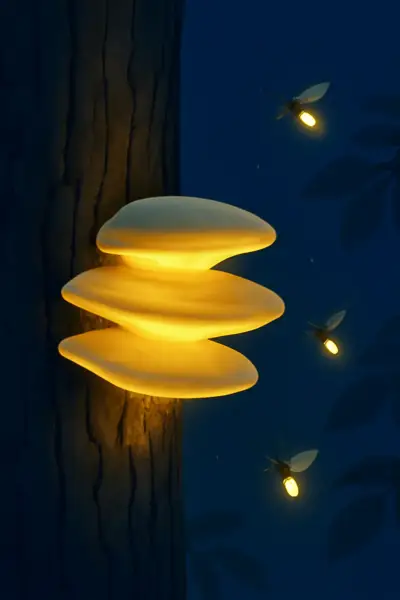The fungus that lights up trees and calls insects at night