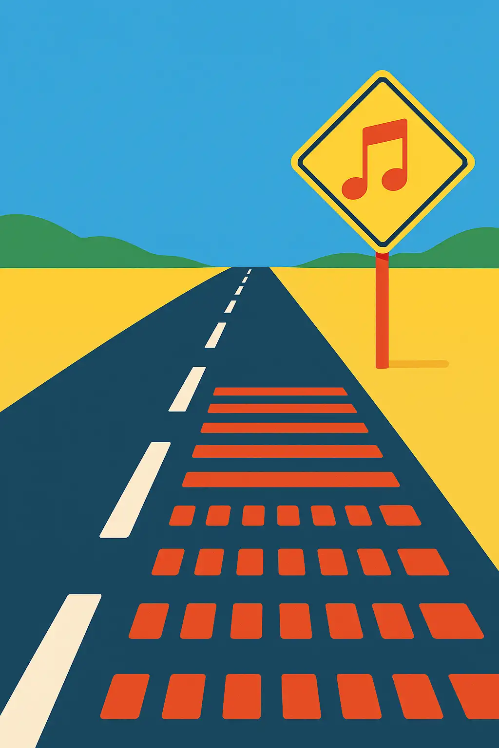 The road that plays a song when your tires roll over it