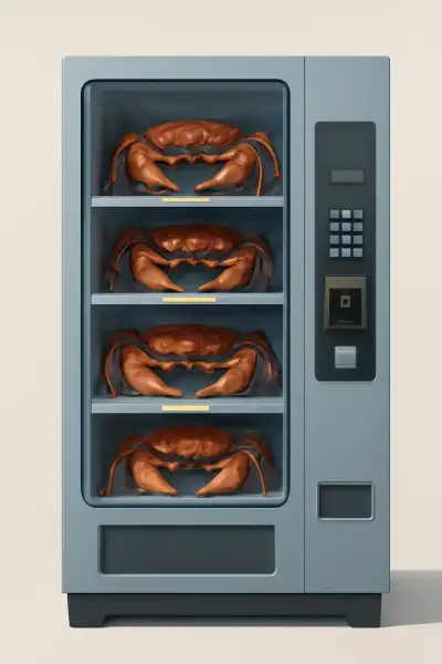 Vending machines that sell live crabs