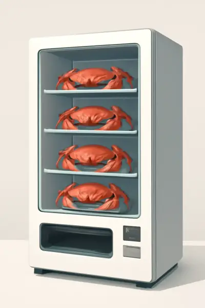 Vending machines that sell live crabs