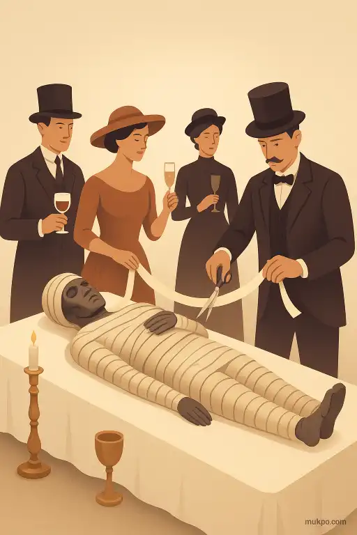 Victorian London’s parties where guests paid to unwrap real mummies