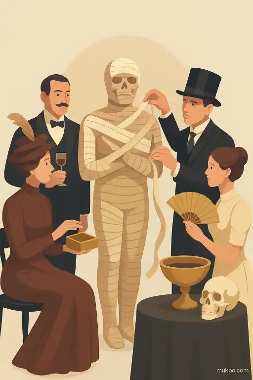 Victorian London’s parties where guests paid to unwrap real mummies