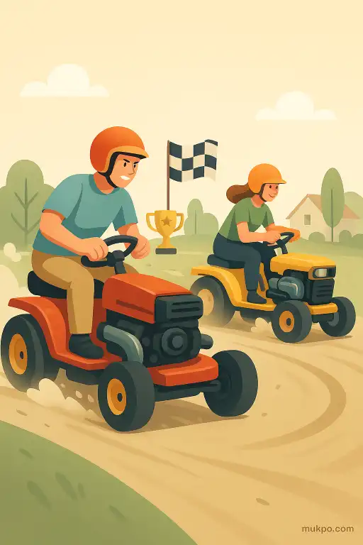 Villages where residents race souped-up lawnmowers for a day of chaotic fun