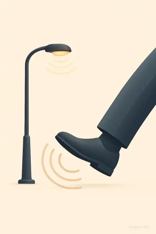 When a streetlight began syncing its blink to residents footsteps