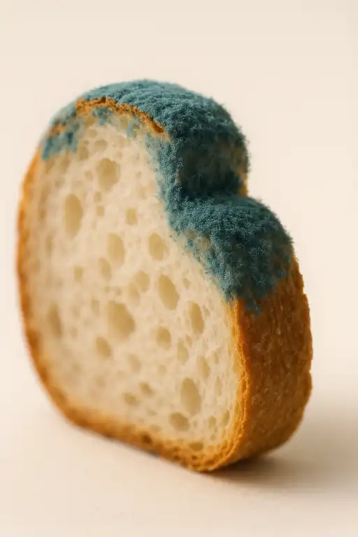 Why blue mold appears first on bread edges