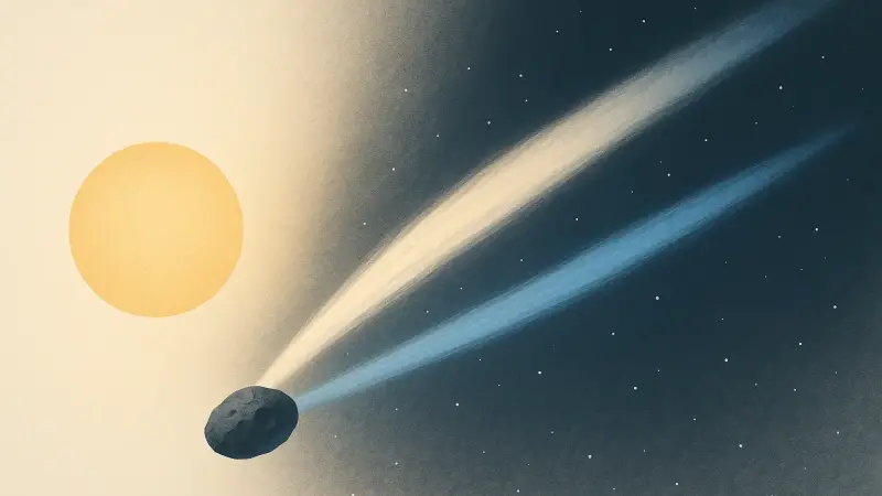 Why comet tails always point away from the Sun