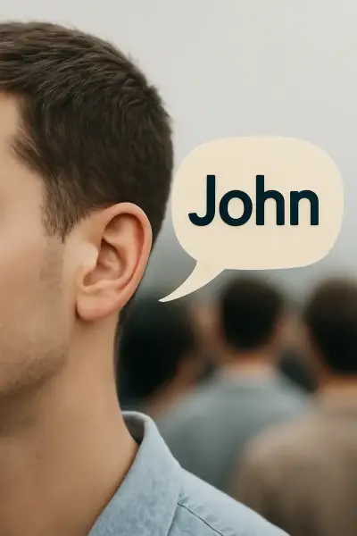 Why hearing your name in a crowd grabs your attention